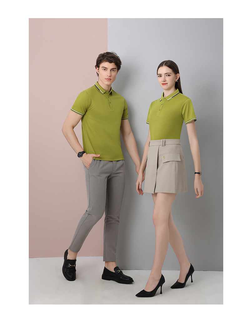 200g Hongzhan solid color lapel short-sleeved POLO shirt YZ02-23228