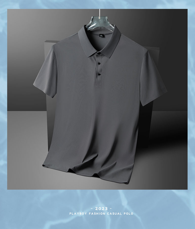 Business ice silk seamless POLO shirt quick-drying lapel short-sleeved POLO shirt KA2-YJGF-2688