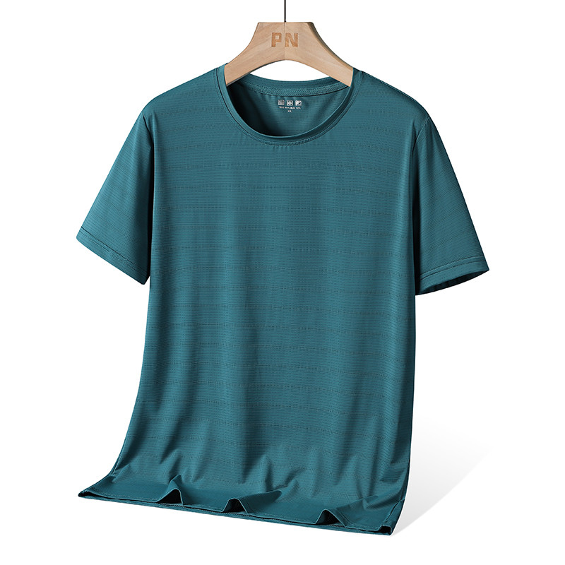 Ice silk gradient hole quick-drying round neck short-sleeved T-shirt G14-JC036