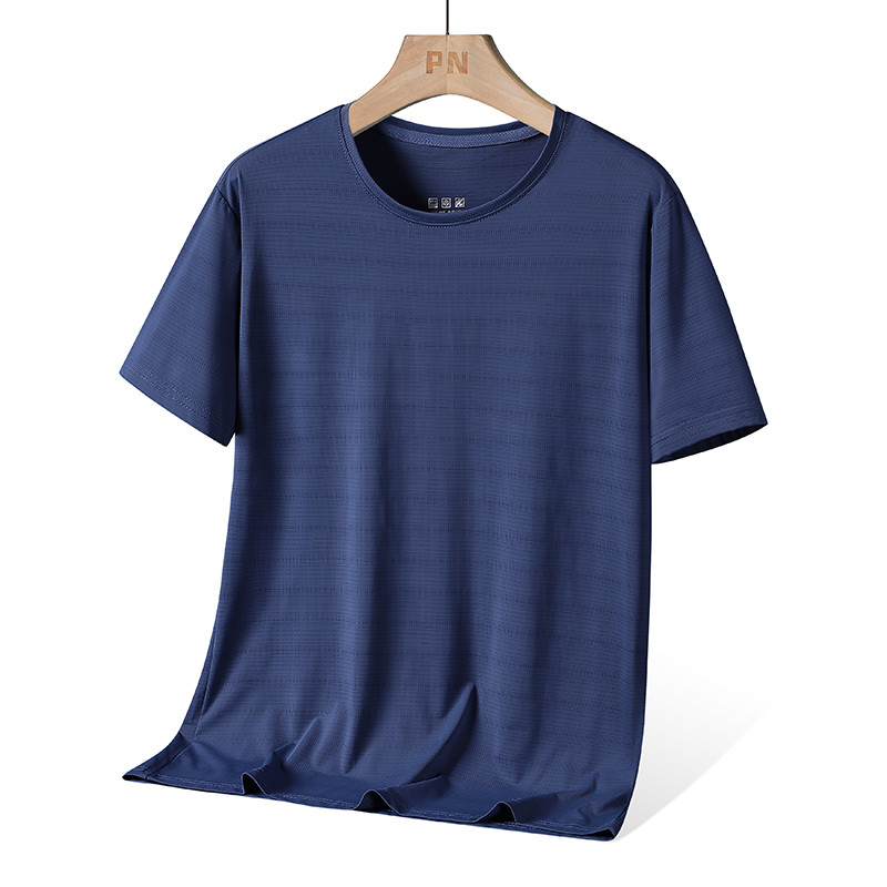 Ice silk gradient hole quick-drying round neck short-sleeved T-shirt G14-JC036