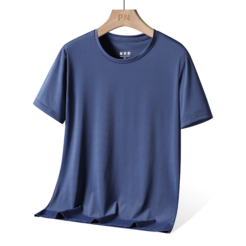 Ice silk gradient hole quick-drying round neck short-sleeved T-shirt G14-JC036