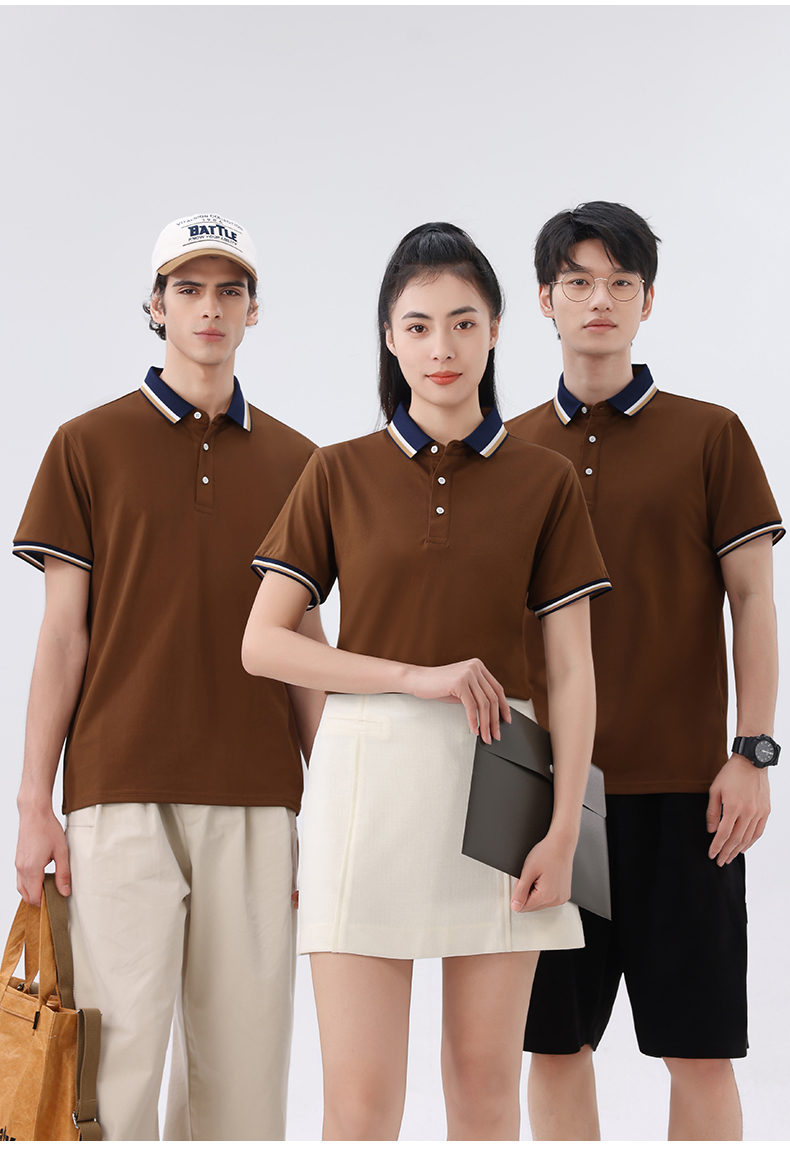 210g group lapel short-sleeved POLO shirt GT5-2307