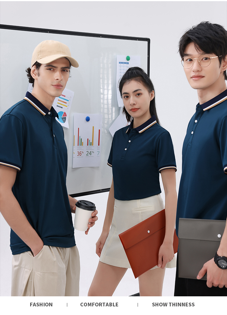 210g group lapel short-sleeved POLO shirt GT5-2307