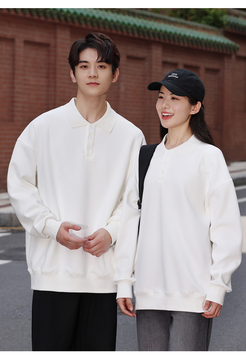 310g autumn and winter lapel long sleeve couple style S02-MF05