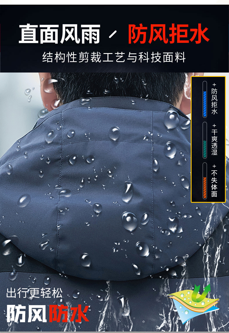 Outdoor windproof and waterproof jacket KR-8356