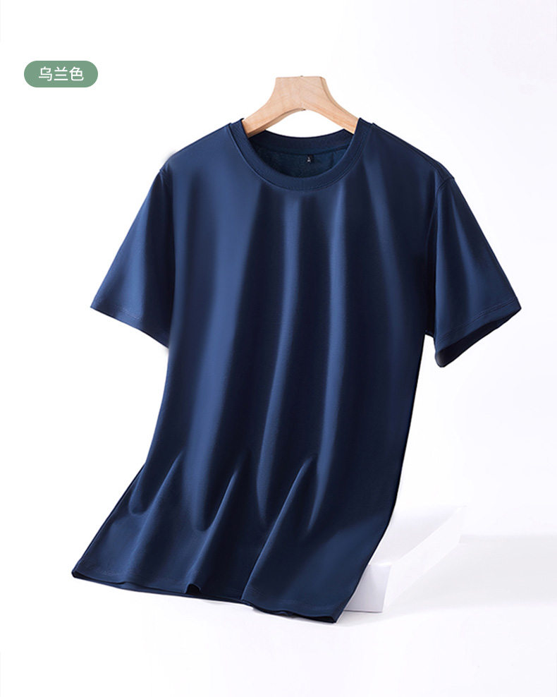 165g linen cotton round neck short-sleeved T-shirt D07-2023007-2 men