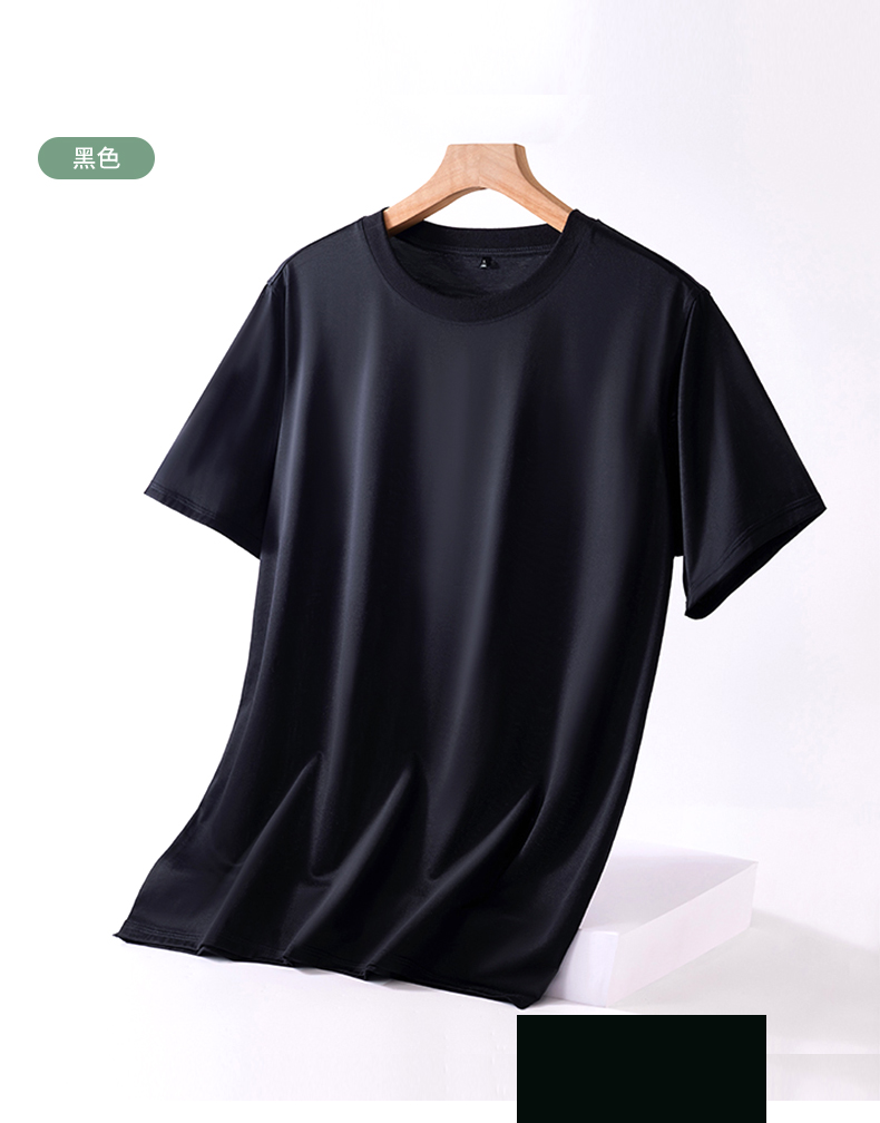 165g linen cotton round neck short-sleeved T-shirt D07-2023007-2 men