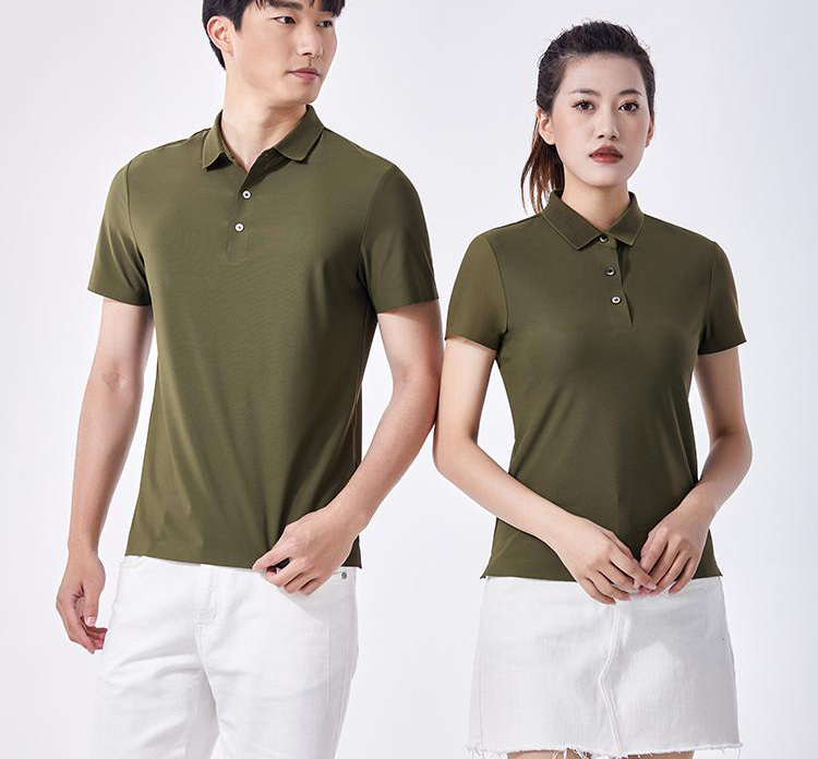 160g 32 solid color dynamic beaded lapel short-sleeved POLO shirt universal GJ11-93380