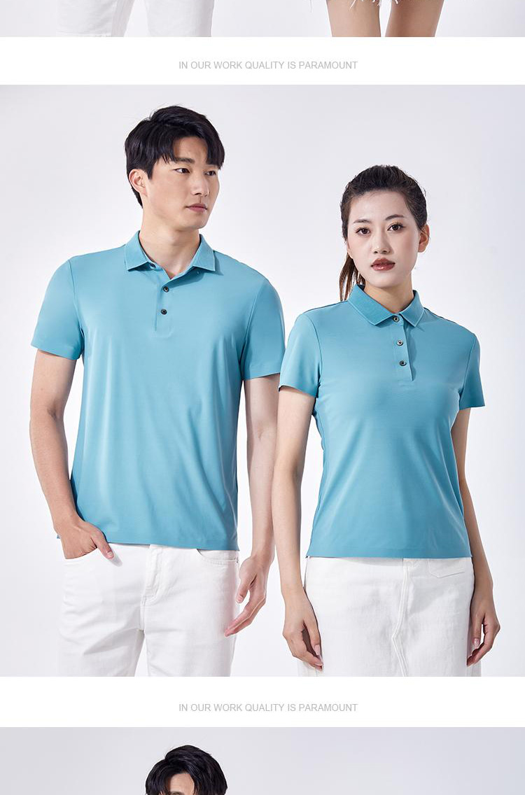 160g 32 solid color dynamic beaded lapel short-sleeved POLO shirt universal GJ11-93380