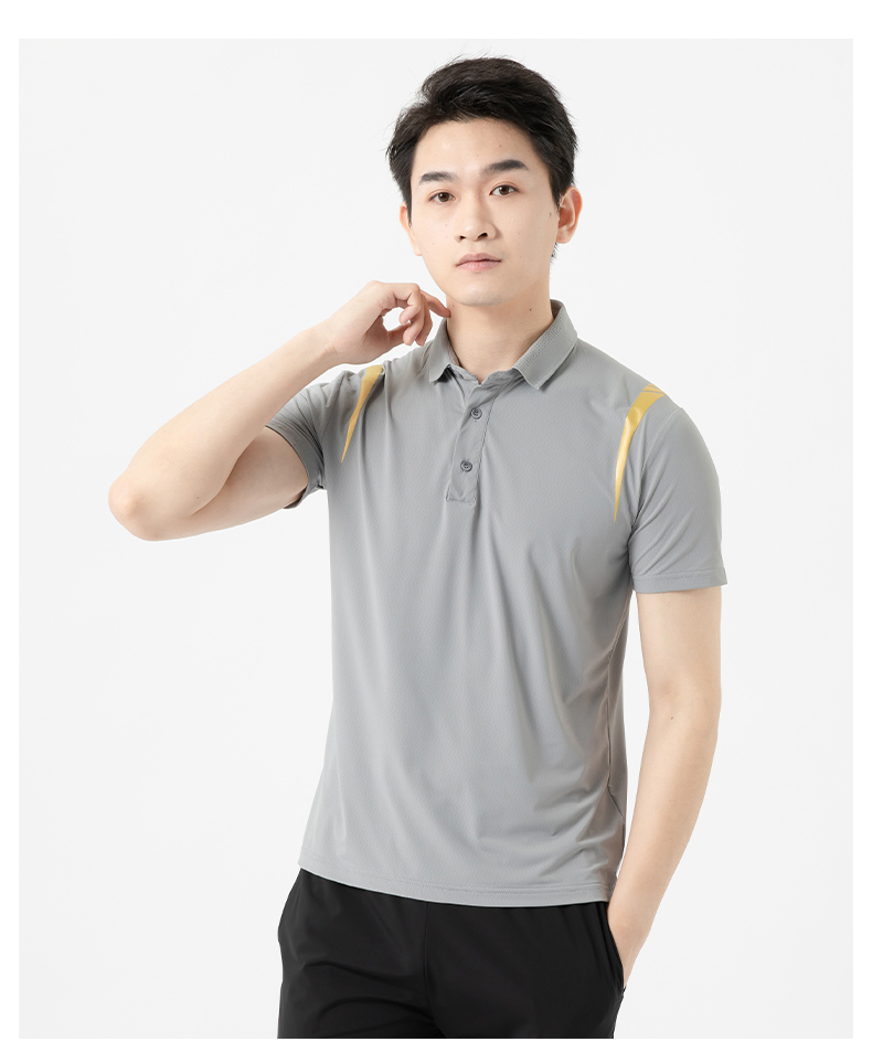 Ice silk quick-drying couple style lapel short-sleeved POLO shirt female style KL-9206 female style