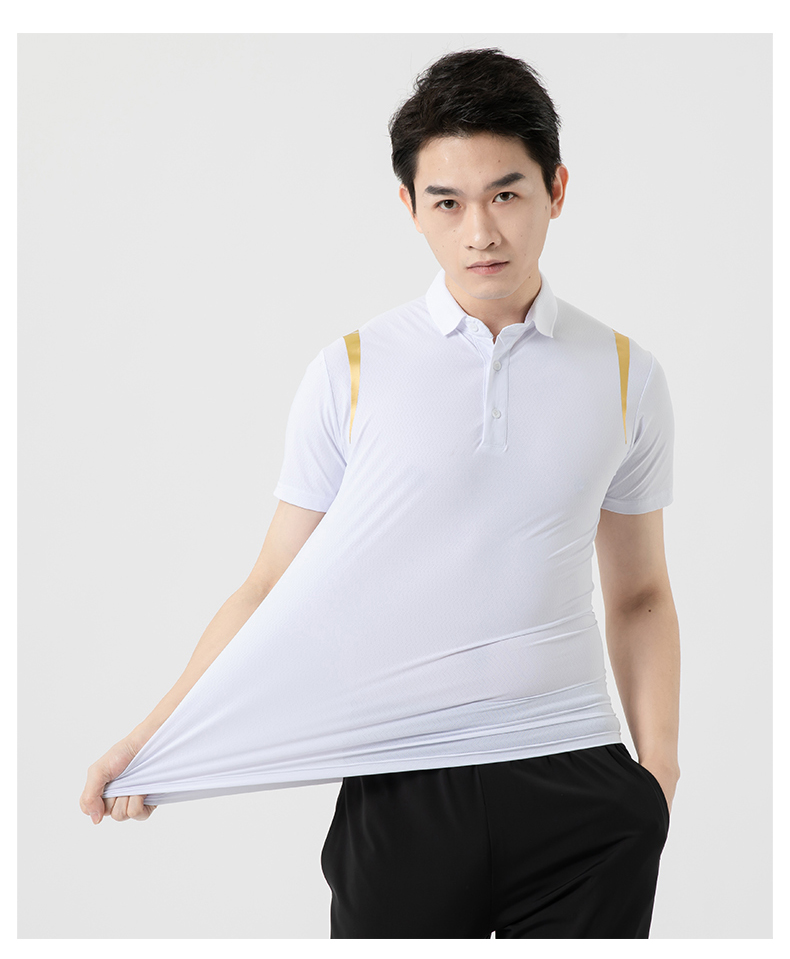 Ice silk quick-drying couple style lapel short-sleeved POLO shirt female style KL-9206 female style