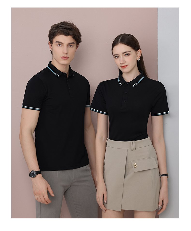 200g Hongzhan solid color lapel short-sleeved POLO shirt YZ02-23228