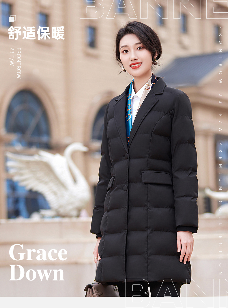 Autumn and winter business warm mid-length cotton coat for women DY7-2320 for women