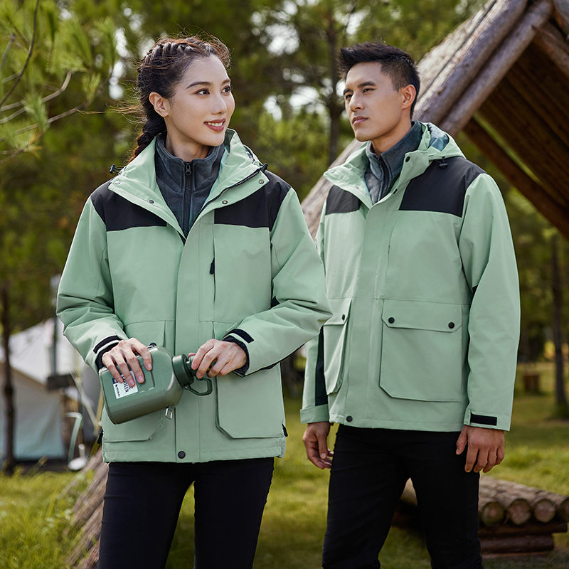 Outdoor high elastic Oxford cloth duck down liner three-in-one jacket GJ22-23988 duck down liner