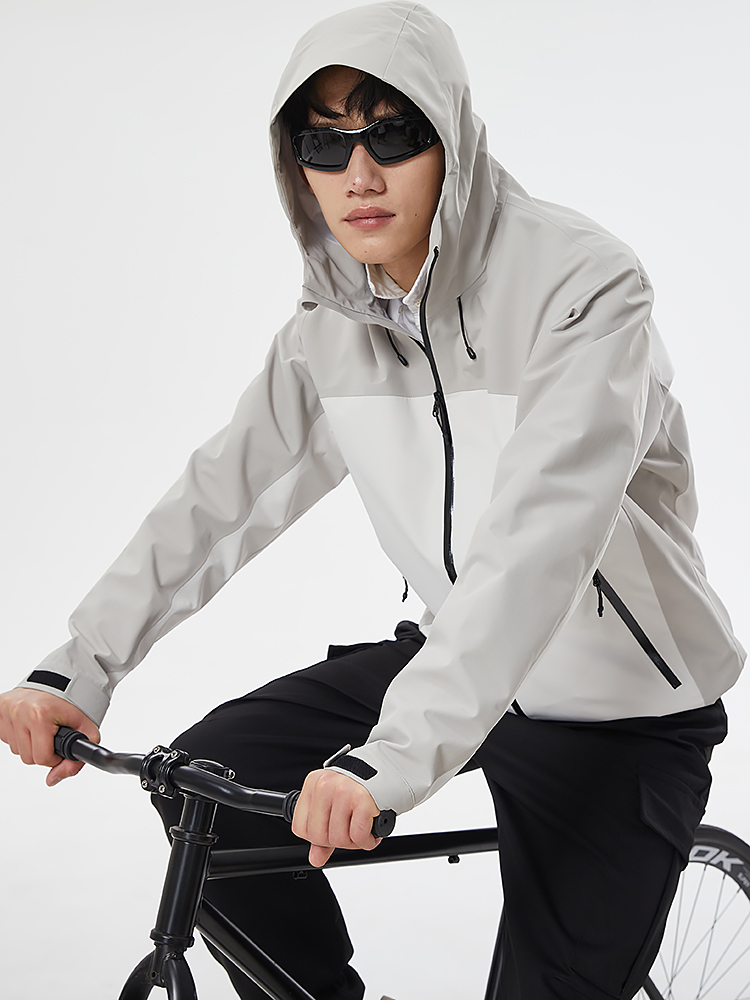 Outdoor windproof and waterproof single-layer laminated hard shell jacket KN-26988