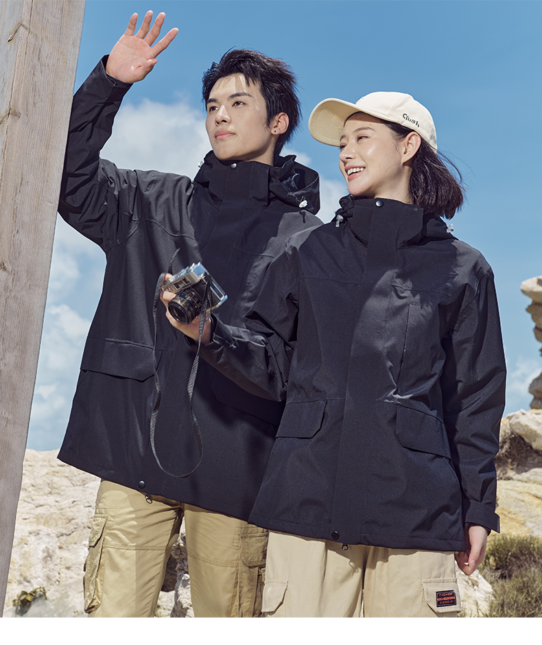 Outdoor detachable three-in-one fleece liner jacket T02-8207