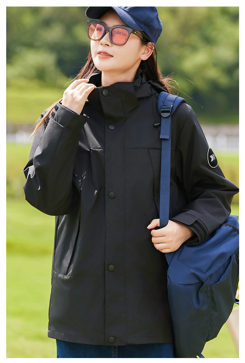 Mid-length fleece liner three-in-one jacket H32-520