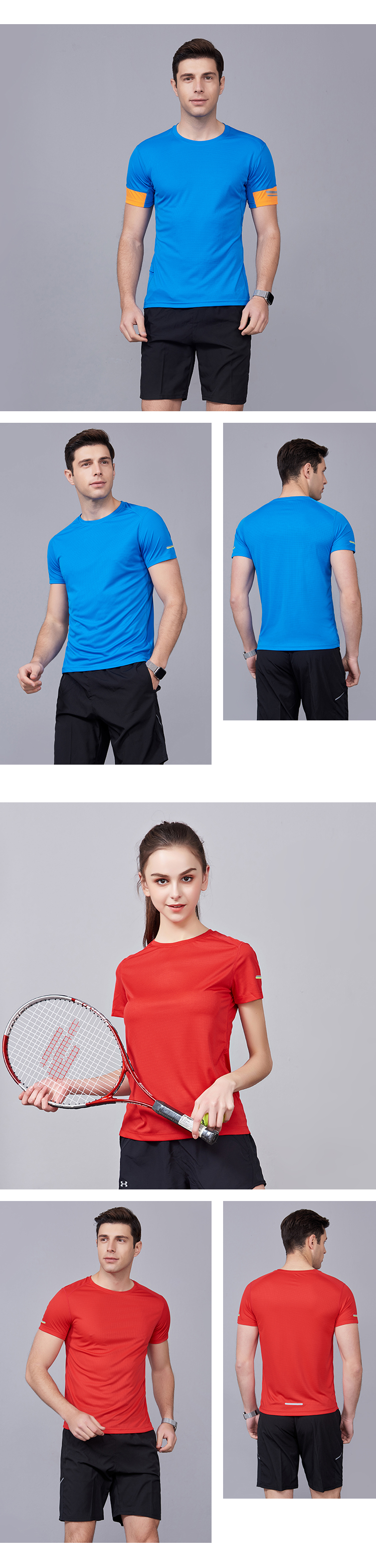 120g quick-drying round neck short-sleeved T-shirt for men H11-1123