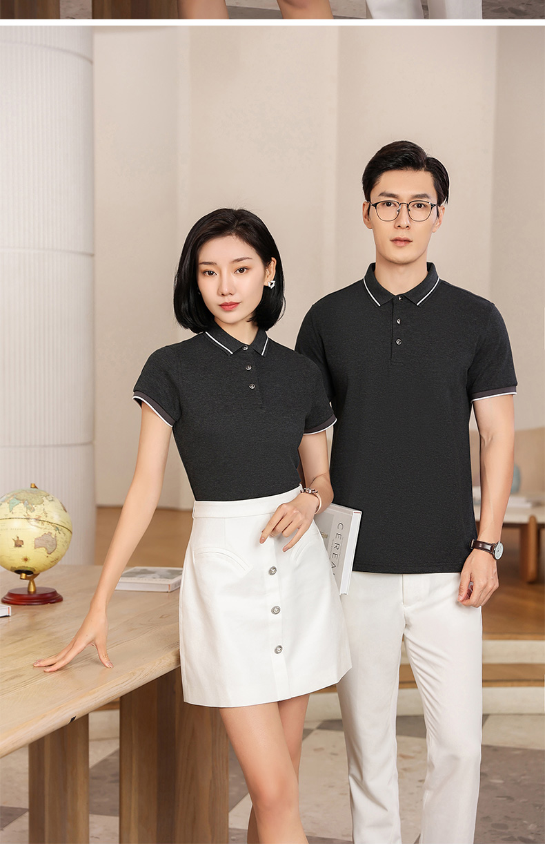 40 business solid color lapel short sleeve POLO shirt universal style G17-202