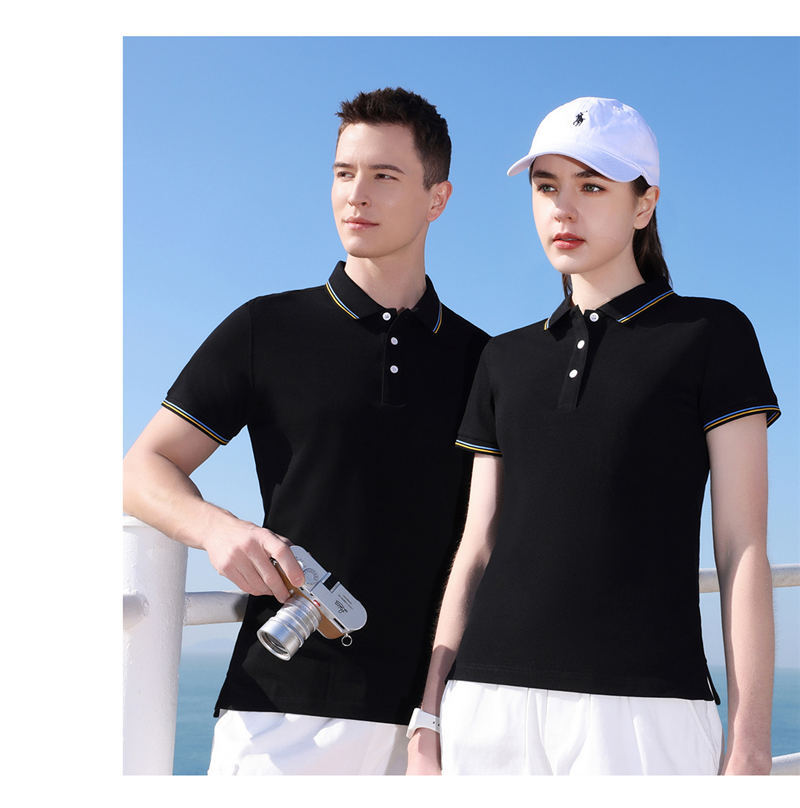 195g 26 count Fuji cotton pique lapel short sleeve POLO shirt universal GJ19-307