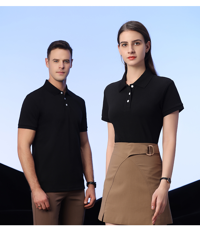 260g 21-count antibacterial Solona Cook cotton high-end lapel short-sleeved POLO shirt general style GT1-33701