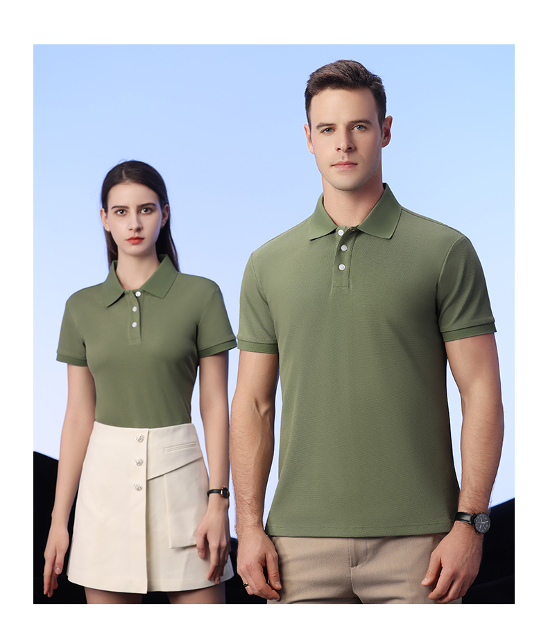 260g 21-count antibacterial Solona Cook cotton high-end lapel short-sleeved POLO shirt general style GT1-33701