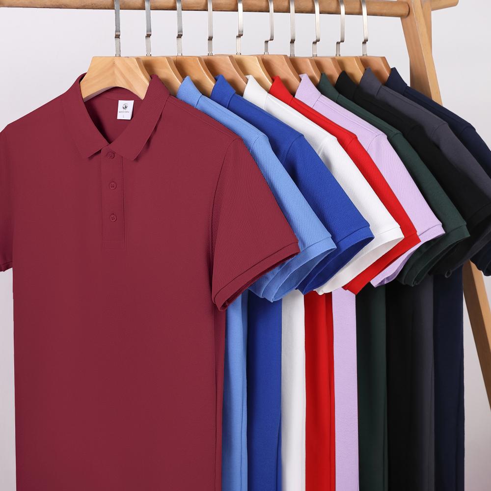 240g solid color lapel short sleeve POLO shirt W01-6606