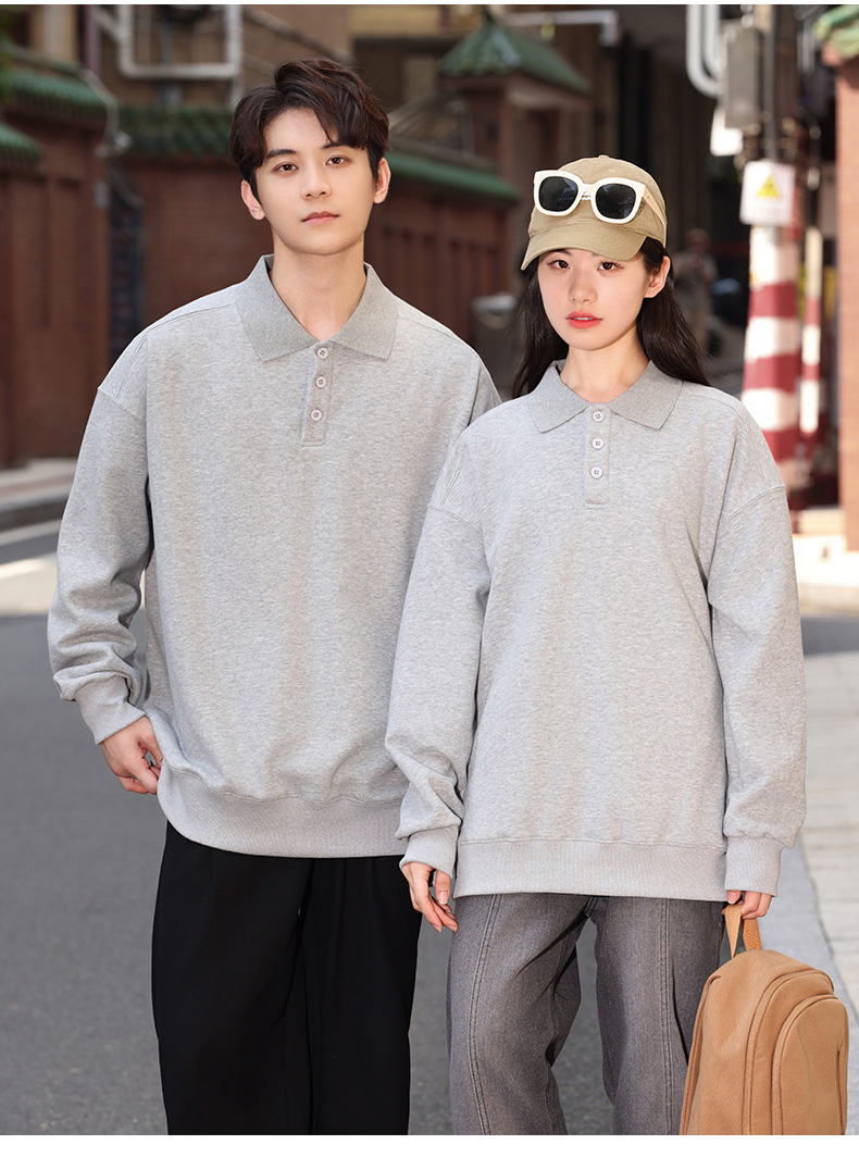 310g autumn and winter lapel long sleeve couple style S02-MF05