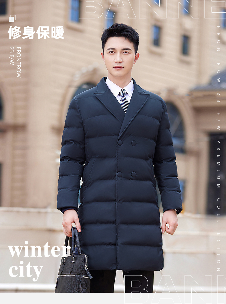 Autumn and winter down cotton warm cotton coat mid-length men style DY7-2319A men style