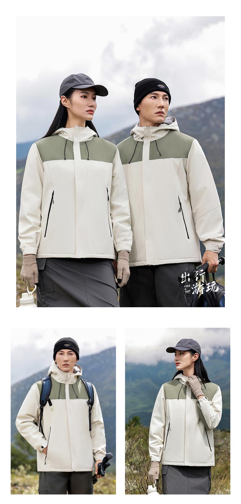 Outdoor windproof and waterproof one-piece polar fleece jacket 158-7716