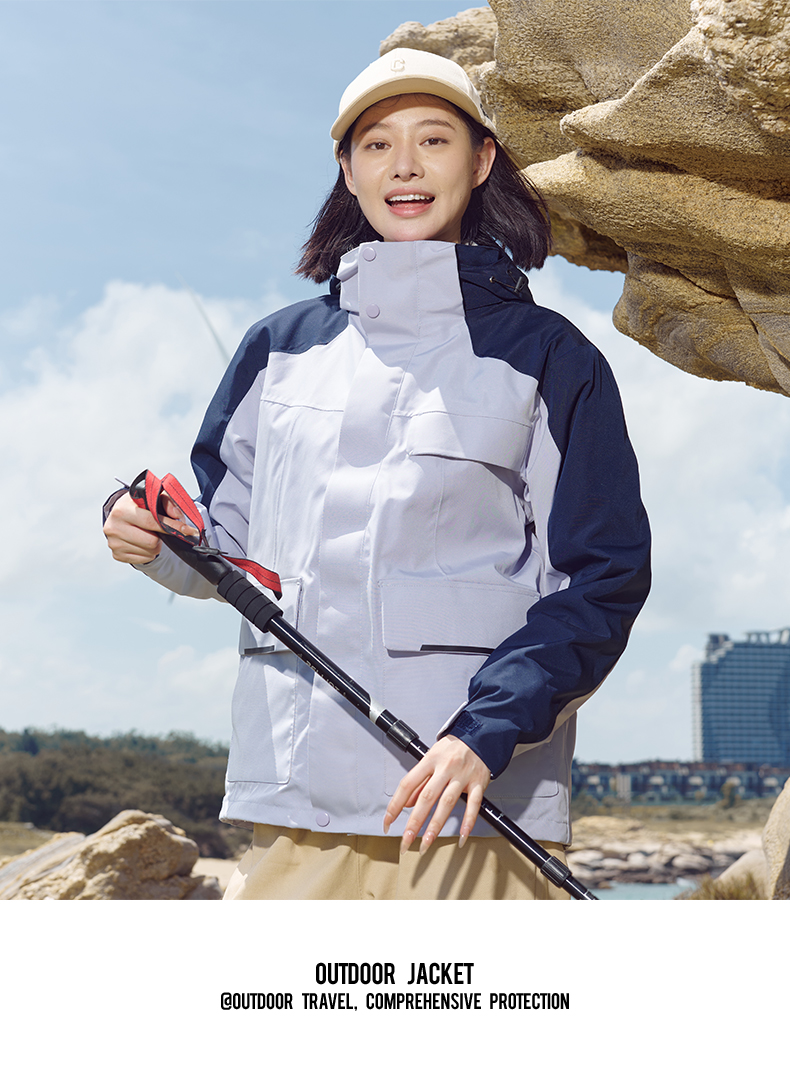 Outdoor detachable three-in-one fleece liner jacket T02-8207