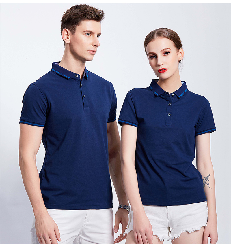 190g ceramic mulberry silk business color lapel short sleeve POLO shirt universal GJ11-9966