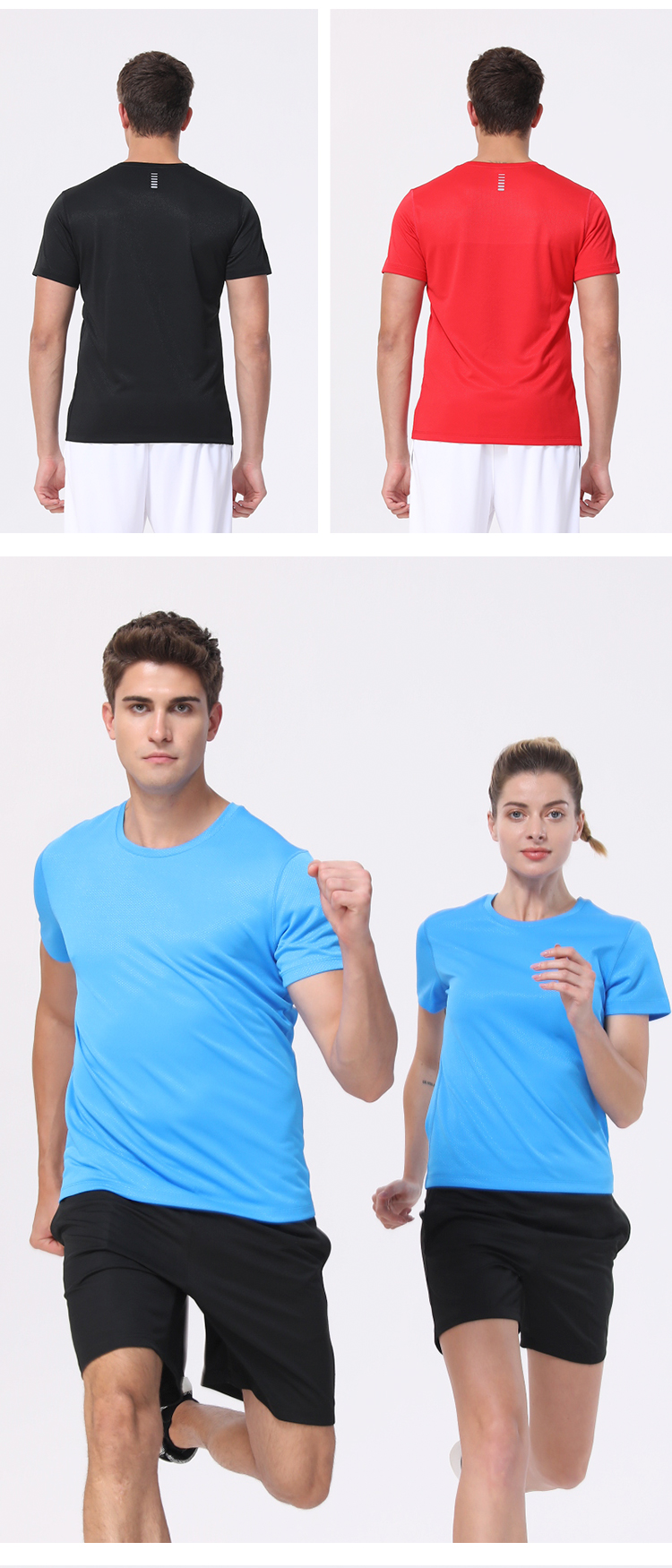 150g star dot fabric casual round neck sports short-sleeved T-shirt same style (default sub-size) GY7-R255