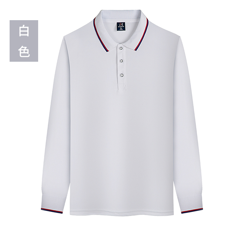 200g combed siro high imitation cotton Yinglang lapel long sleeve POLO shirt YZ01-6009