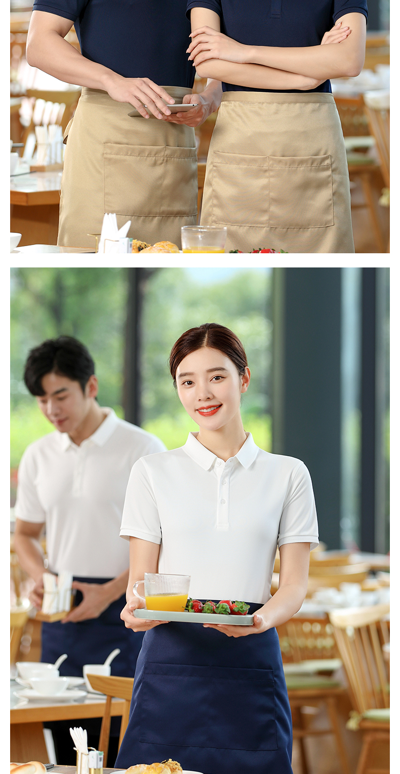 200g Imitation Cotton Ice Silk Pearl Lapel Short Sleeve POLO Shirt Universal Style H17-603