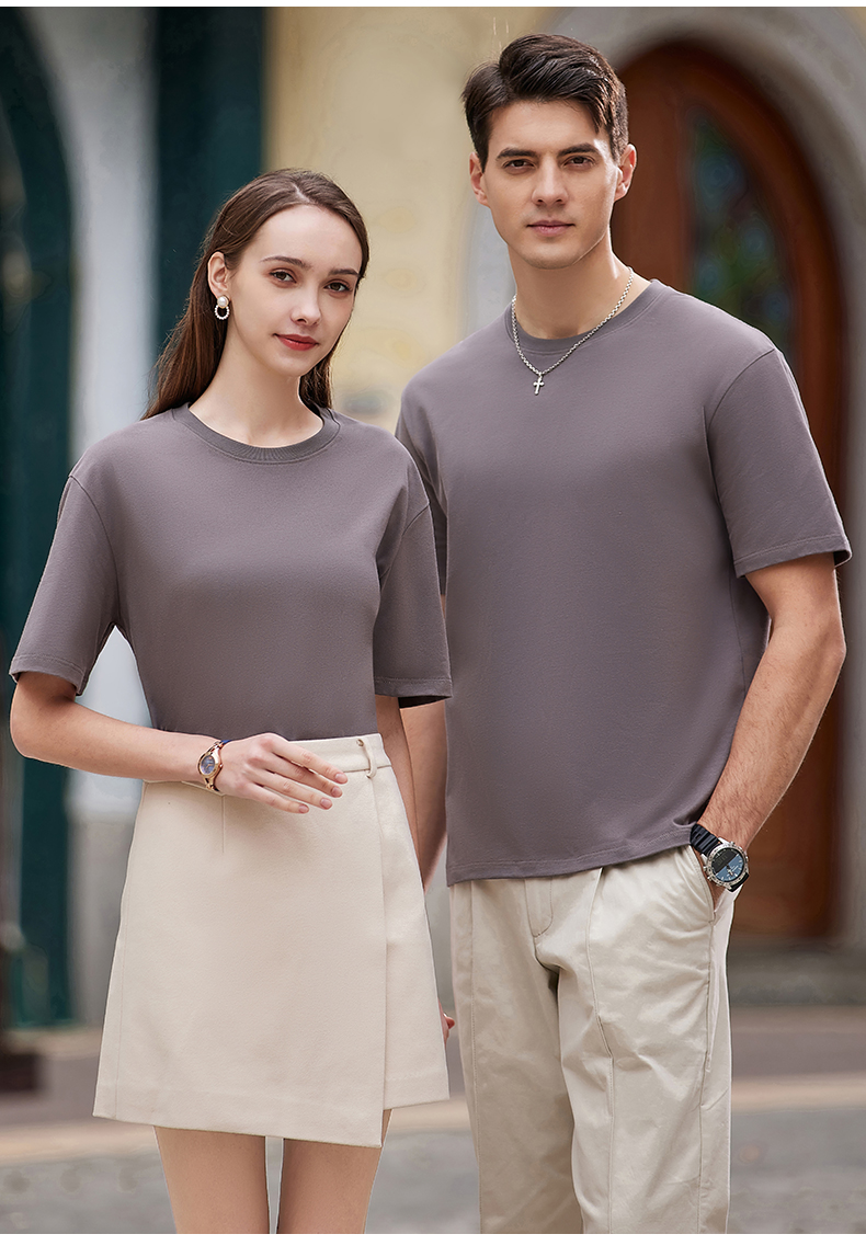 240g hexagonal mercerized antibacterial beads round neck short sleeves 72-8009