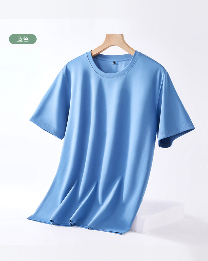 165g linen cotton round neck short-sleeved T-shirt D07-2023007-2 men