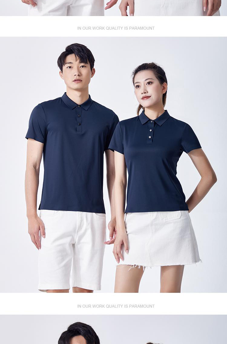 185g 32 count silk cotton lapel short sleeve seamless POLO shirt universal GJ11-8630