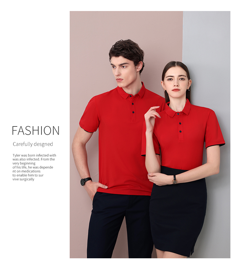 170g quick-drying ice silk lapel short-sleeved POLO shirt GT3-2888