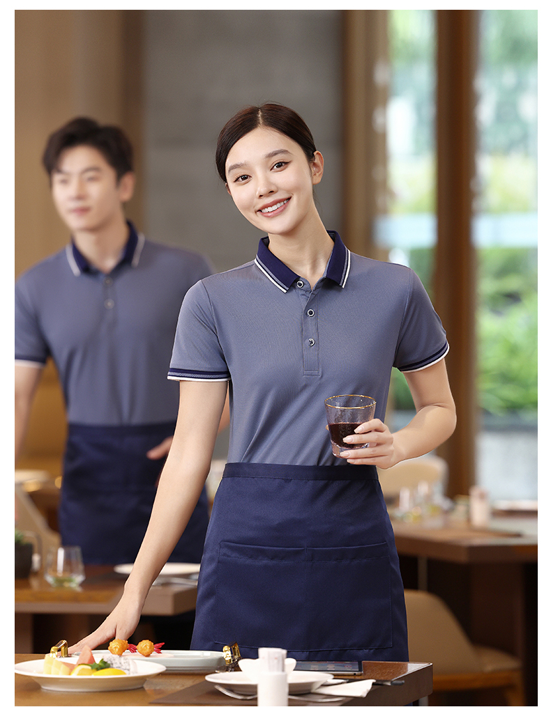 Elastic anti-wrinkle ice silk anti-cotton short-sleeved lapel POLO shirt H17-188