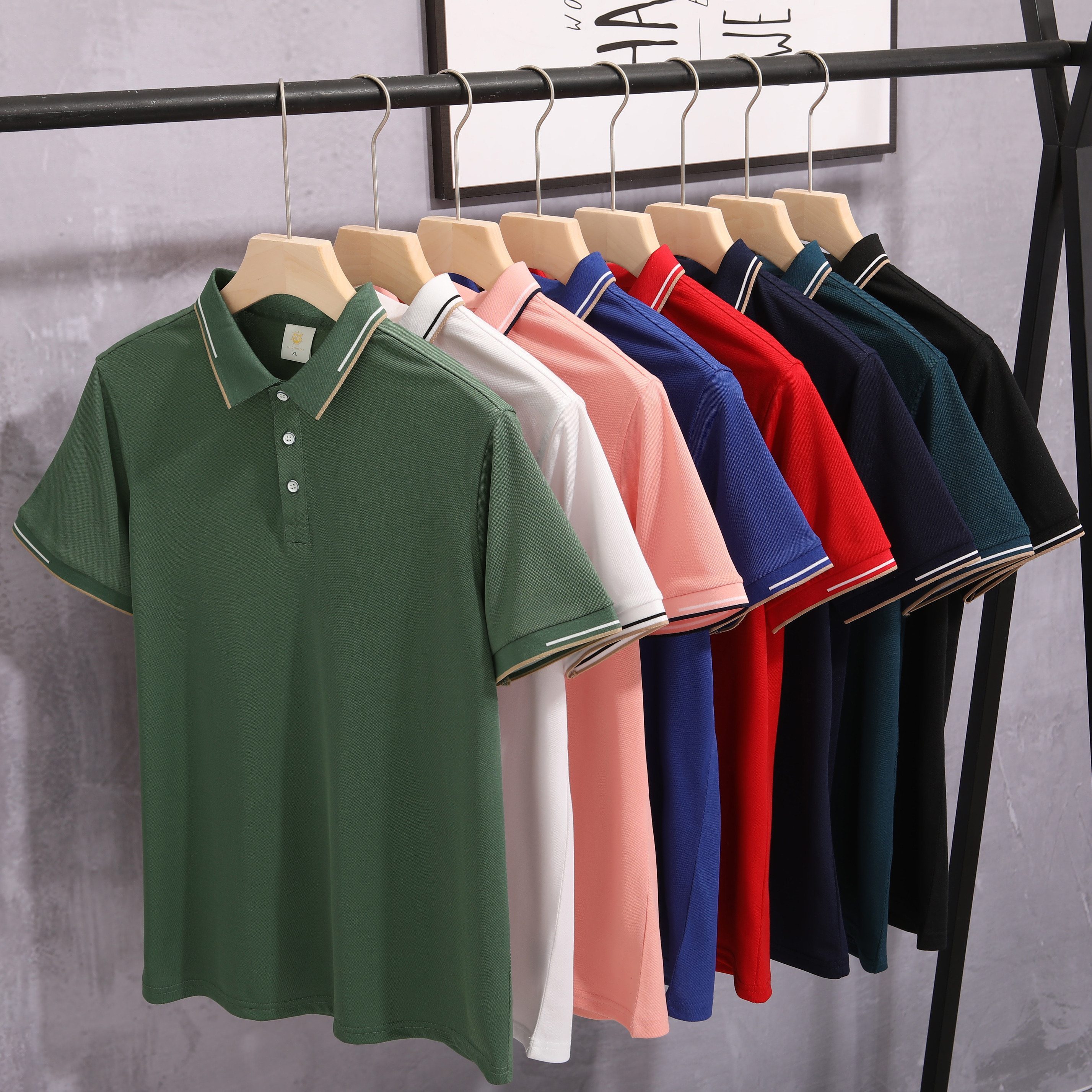 180g combed cotton lapel short-sleeved POLO shirt GJ12-925