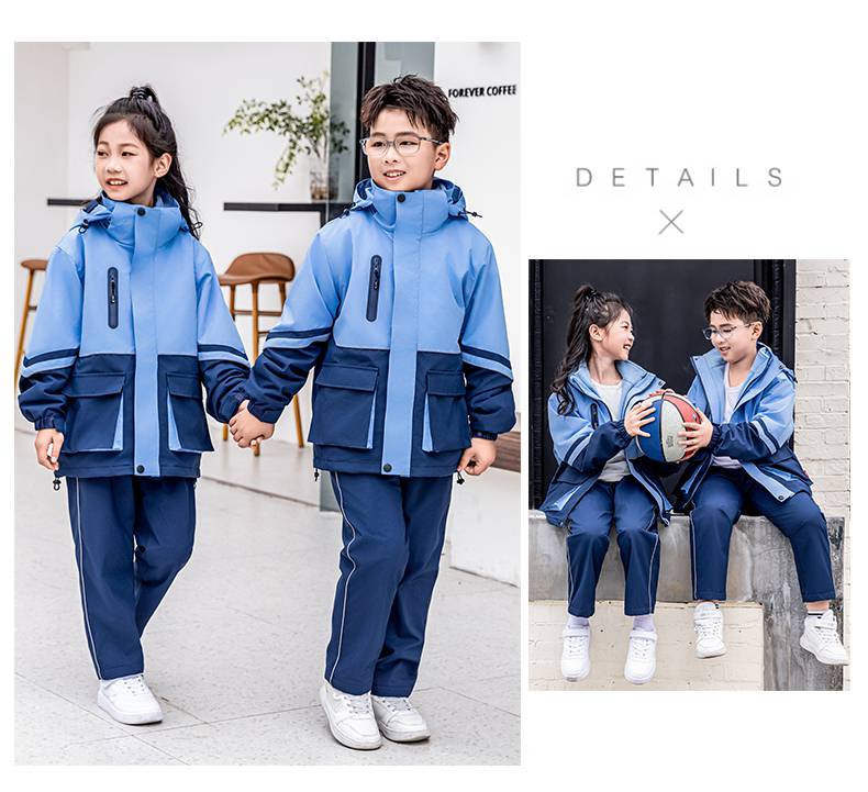 Polar fleece liner sports school uniform jacket suit KH2-678