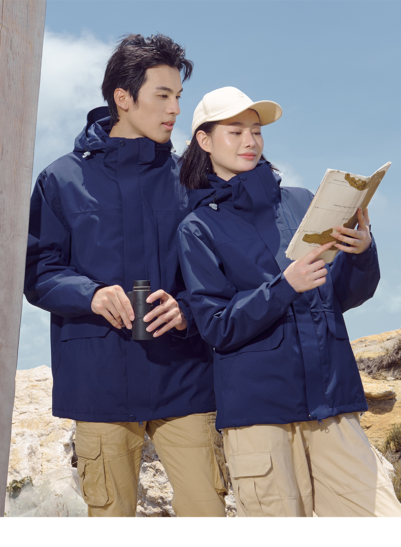 Outdoor detachable three-in-one fleece liner jacket T02-8207