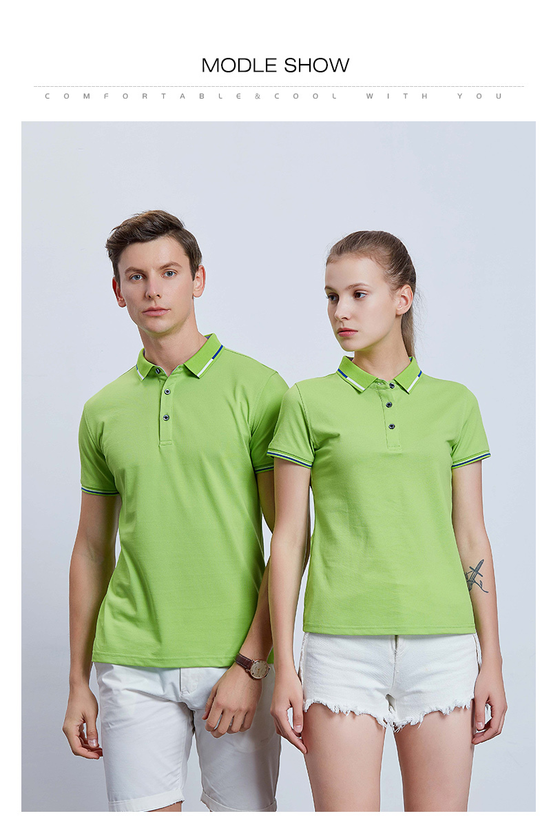 190g ceramic mulberry silk lapel short-sleeved POLO shirt universal GJ11-9911