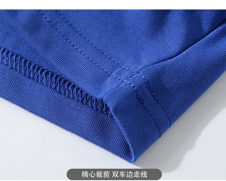 220g 40s double yarn pure cotton round neck T-shirt universal A02-0220