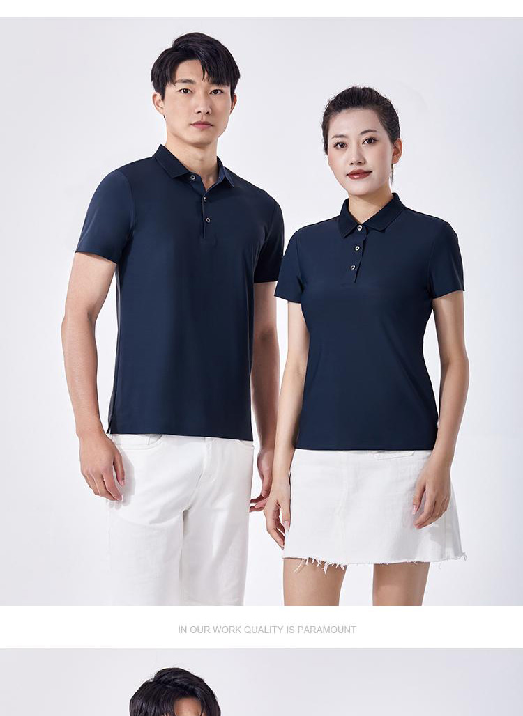 160g 32 solid color dynamic beaded lapel short-sleeved POLO shirt universal GJ11-93380