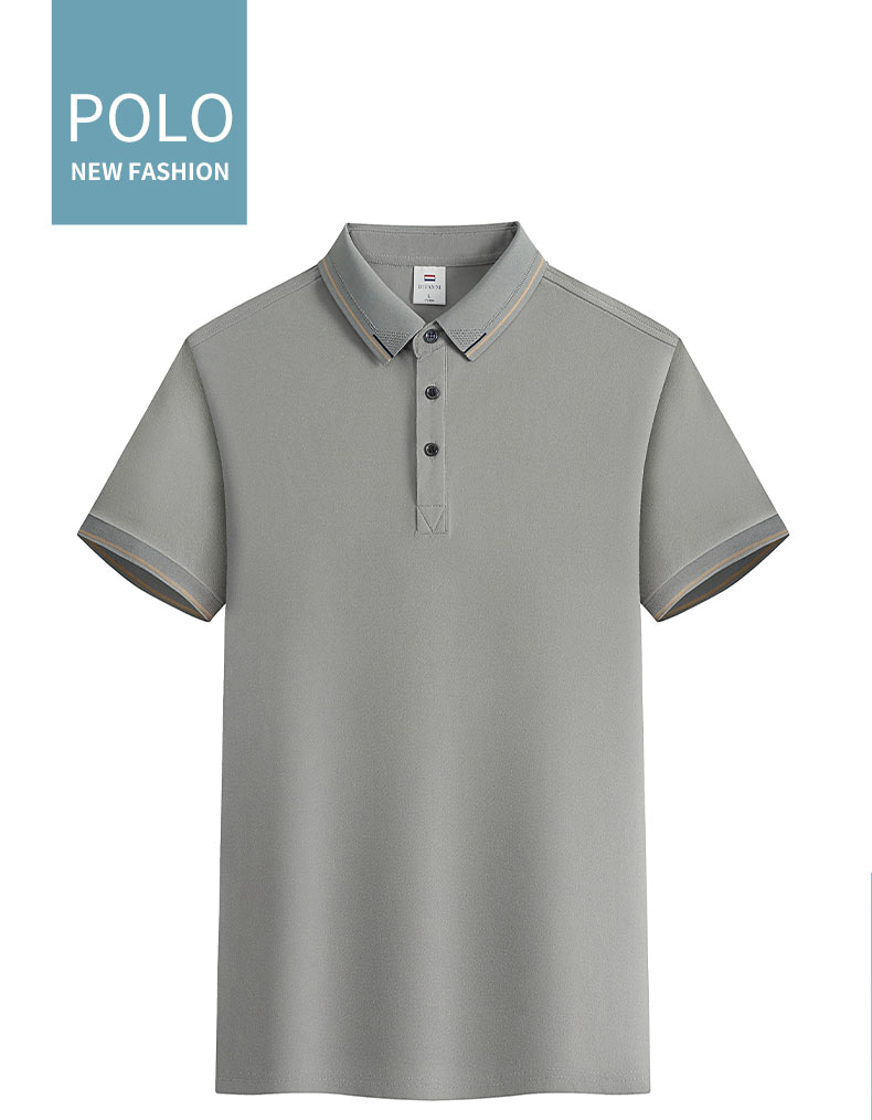 Double-striped lapel short-sleeved POLO shirt GT3-2396