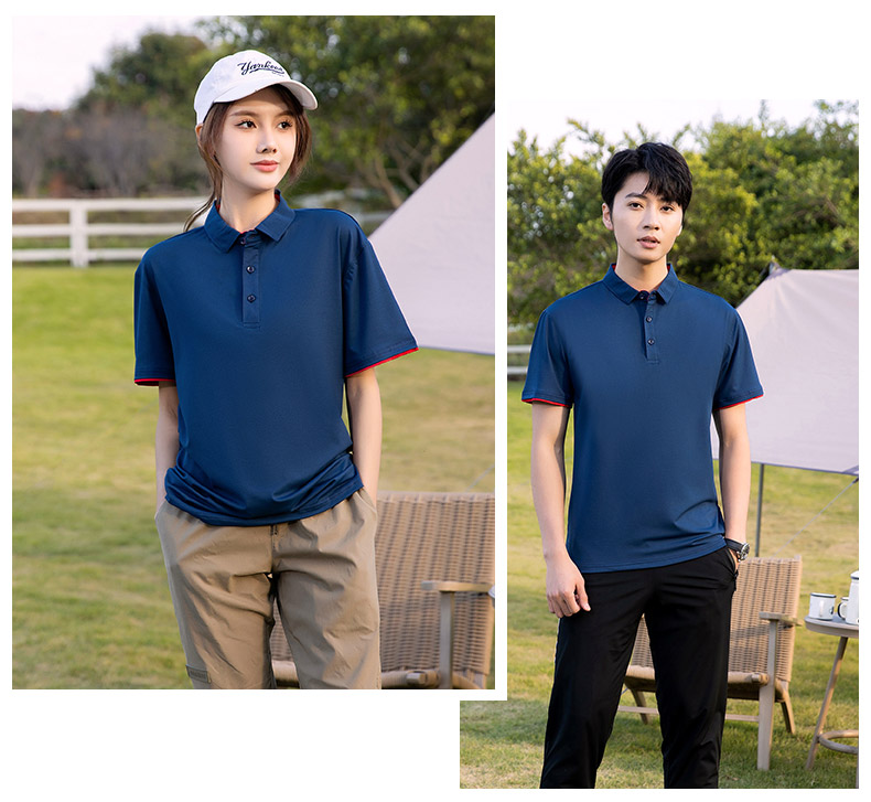 180g 40 quick-drying waffle spandex cloth lapel short-sleeved POLO shirt H04-888 quick-drying