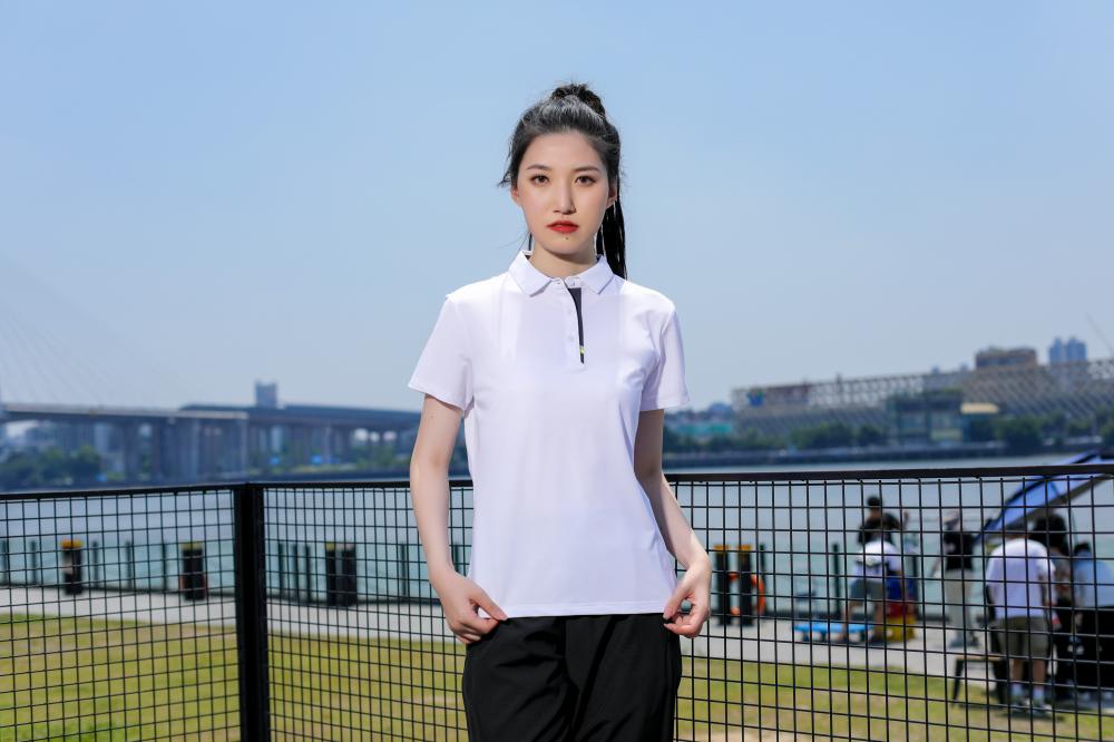 Business lapel short-sleeved POLO shirt for women GJ3-7129