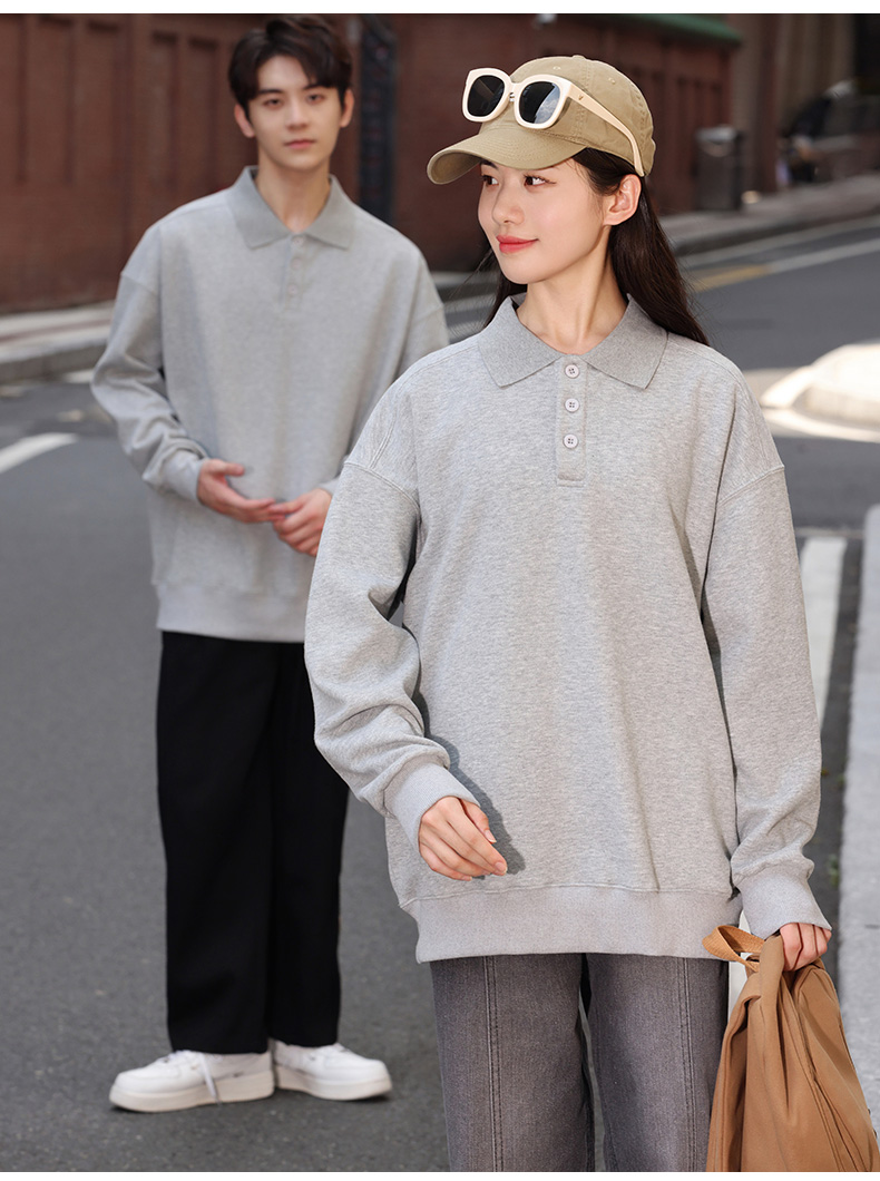 310g autumn and winter lapel long sleeve couple style S02-MF05